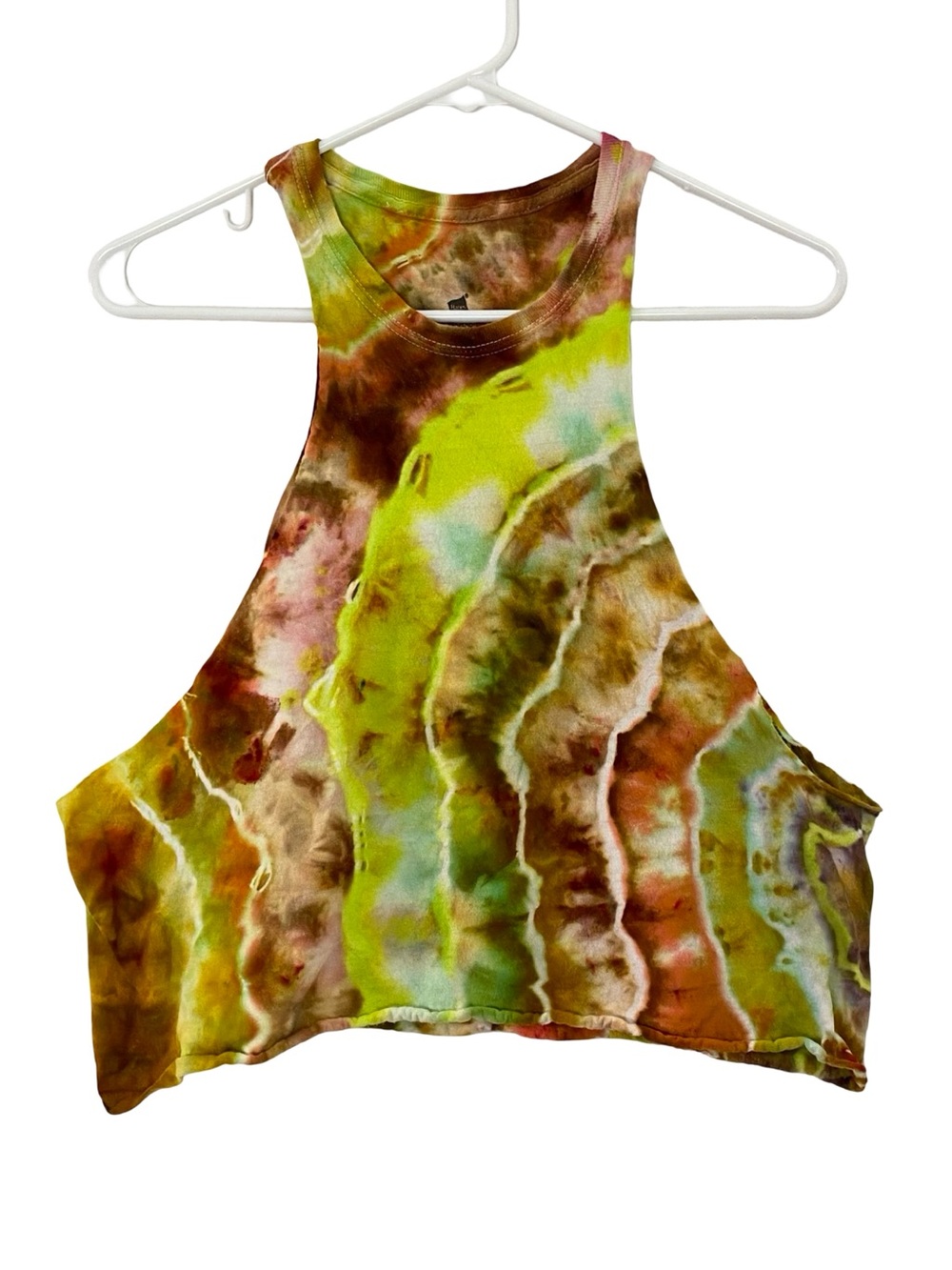 Upcycled Tie Dye Tank Top Womens Size Medium Handmade OOAK Shirt Skater Grunge